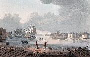 John William Edy Harbour of Christiania oil on canvas